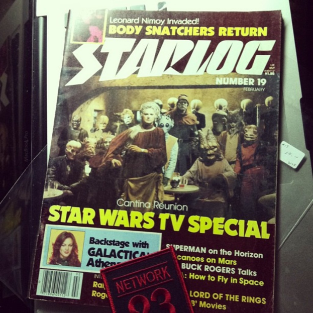 Ein Magazincover mit der Aufschrift "Star Log" und Bildern mehrerer Personen.