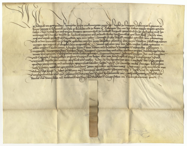 Gelbliches Papier mit schwarzer Handschrift deutscher Regierungsbrief, der die Freigabe eines Todesgesuchs anfordert.
